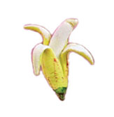 Dollhouse Miniature Banana Partially Peeled